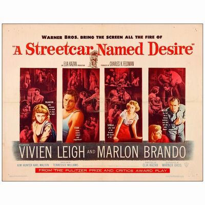 668: STREETCAR NAMED DESIRE, A - Half Sheet (22" x 28"); Fine+ Folded