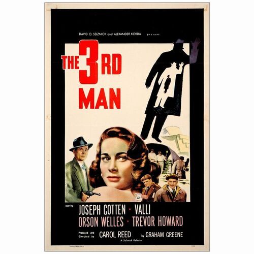 676: THE THIRD MAN - One-Sheet (27" x 41"); Very Fine- on Linen