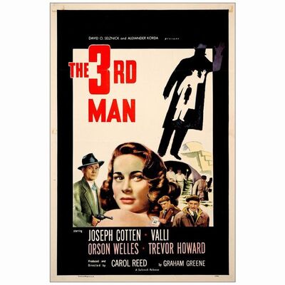 676: THE THIRD MAN - One-Sheet (27" x 41"); Very Fine- on Linen