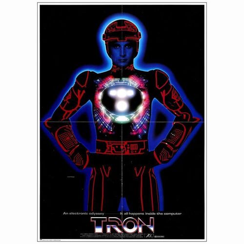 682: TRON - Japanese B2 (20.5" x 29"); Style B; Very Fine Folded