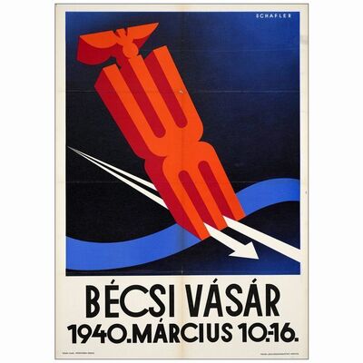 687: VIENNA FAIR - Austrian Advertising Poster (25" x 35"); Very Fine- Folded