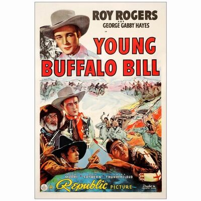 703: YOUNG BUFFALO BILL - One-Sheet (27.25" x 41"); Very Fine- on Linen
