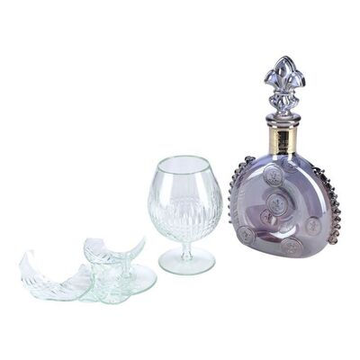 Lot # 5: The Fall of the House of Usher - Roderick Usher's Prototype Decorative Alcohol Bottle with Whole and Shattered Glasses