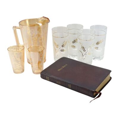 Lot # 21: The Fall of the House of Usher - Eliza Usher's (Annabeth Gish) Bible and Pitcher with Six Glasses