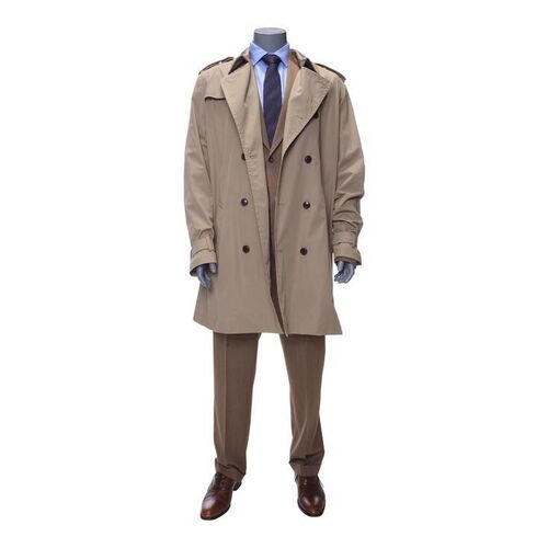 Lot # 55: The Fall of the House of Usher - Detective C. Auguste Dupin's (Carl Lumbly) Press Interview Suit with Overcoat