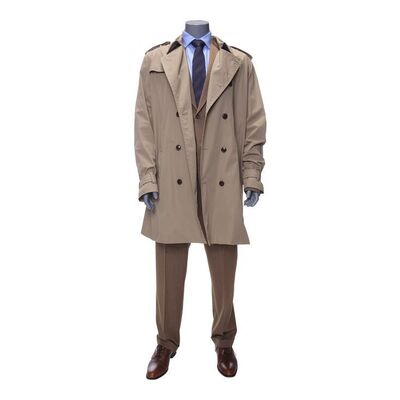 Lot # 55: The Fall of the House of Usher - Detective C. Auguste Dupin's (Carl Lumbly) Press Interview Suit with Overcoat