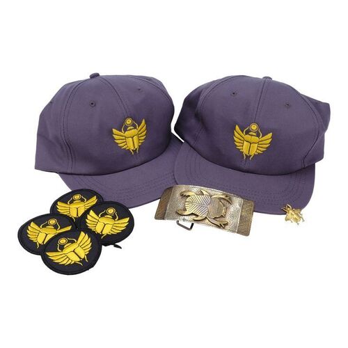 Lot # 62: The Fall of the House of Usher - Goldbug Hat, Patches, and Accessories