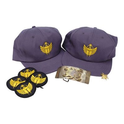 Lot # 62: The Fall of the House of Usher - Goldbug Hat, Patches, and Accessories