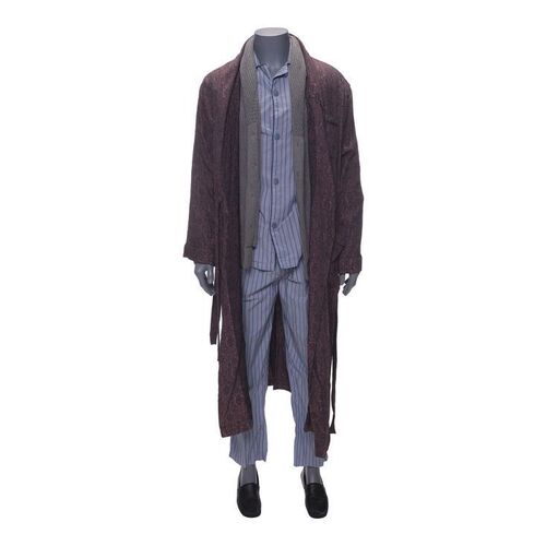Lot # 72: The Fall of the House of Usher - Roderick Usher's (Bruce Greenwood) Main Costume PJ Set with Cardigan, Robe, and Stunt Slippers
