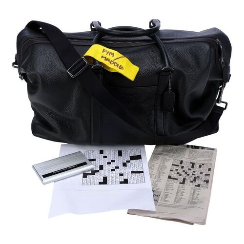 Lot # 73: The Fall of the House of Usher - Arthur Pym's (Mark Hamill) Duffle Bag, Hard Drive, and Newspaper