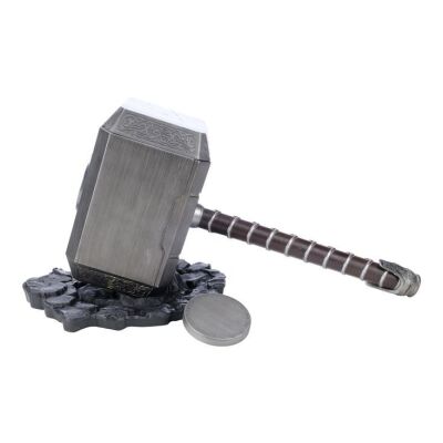 Lot # 81: The Fall of the House of Usher - Napoleon 'Leo' Usher's (Rahul Kohli) "Thor" Hammer Replica with Stand