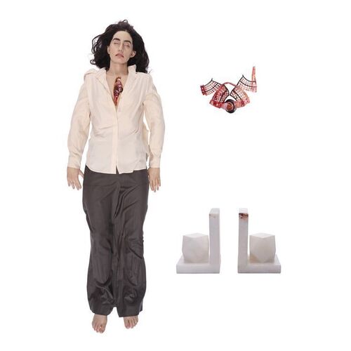 Lot # 95: The Fall of the House of Usher - Dr. Alessandra Ruiz's (Paola Nunez) Dead Body with Heart Device and Bloody Book Ends