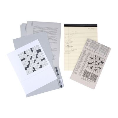 Lot # 97: The Fall of the House of Usher - Arthur Pym's (Mark Hamill) Defense Table Files and Crossword Puzzle