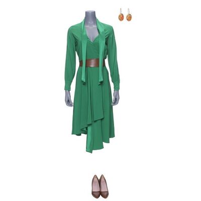 Lot # 102: The Fall of the House of Usher - Verna's (Carla Gugino) Gold Bug Presentation Costume