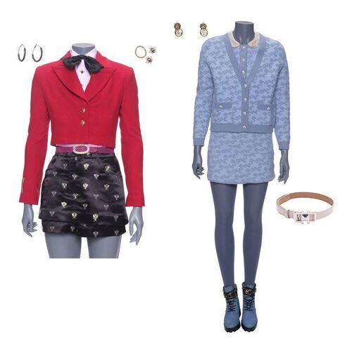 Lot # 111: The Fall of the House of Usher - Juno Usher's (Ruth Codd) Gold Bug Presentation Costume and Doctor's Office Costume