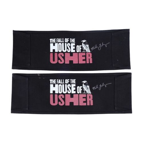 Lot # 120: The Fall of the House of Usher - Two House of Usher Chairbacks Signed by Mike Flanagan