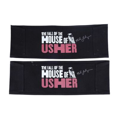 Lot # 120: The Fall of the House of Usher - Two House of Usher Chairbacks Signed by Mike Flanagan