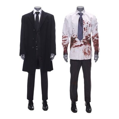 Lot # 124: The Fall of the House of Usher - Roderick Usher's (Bruce Greenwood) Second Funeral and Bloody Suits