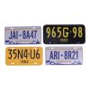 Lot # 131: The Fall of the House of Usher - Set of Four Vintage and Modern License Plates from Pym, Dupin and Longfellow's Cars
