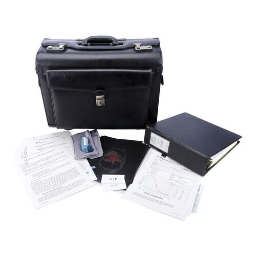 Lot # 133: The Fall of the House of Usher - Arthur Pym's (Mark Hamill) Briefcase with Files and Accessories