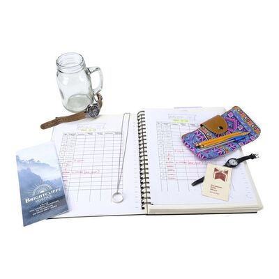 Lot # 146: The Midnight Club - Ilonka's Club Mug with Sketchbook Accessories and Tim's Watch and Ring Necklace