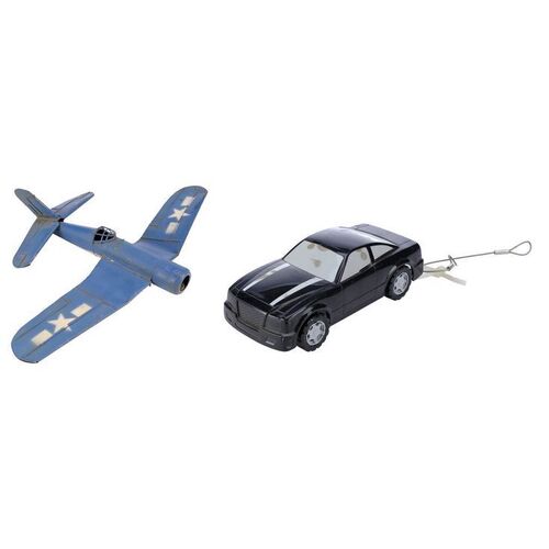Lot # 35: MythBusters Exhibition Broken Airplane and Toy Car