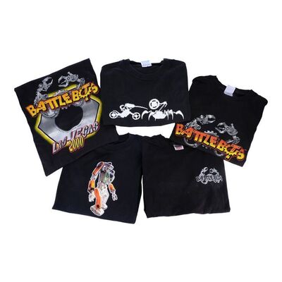 Lot # 36: Collection of Grant Imahara's BattleBots Shirts