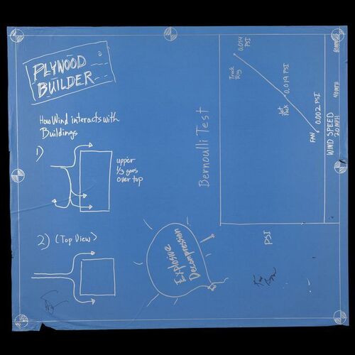 Lot # 63: Plywood Builder Revisit Blueprint Signed by Adam Savage and Kari Byron with Two Signed Posters