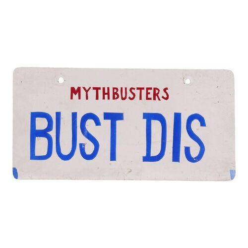 Lot # 73: MythBusters License Plate