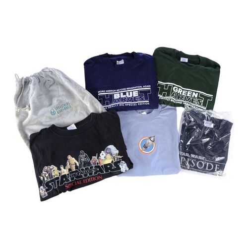 Lot # 97: Collection of Grant Imahara's Star Wars Crew Shirts with ILM Bag