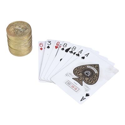 Lot # 4: JOHN WICK: CHAPTER 4 (2023): John Wick's Poker Hand and Gold Coin Roll