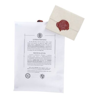Lot # 10: JOHN WICK: CHAPTER 4 (2023): Winston's Sealed High Table Decree with John Wick's Sealed Challenge Scroll