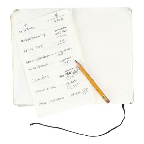 Lot # 18: JOHN WICK: CHAPTER 4 (2023): Tracker's Notebook with Extra Pages and Pencil
