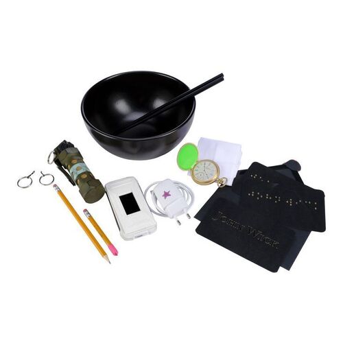 Lot # 32: JOHN WICK: CHAPTER 4 (2023): Caine's Accessories with Noodle Bowl and Chopsticks