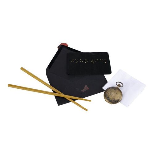 Lot # 47: JOHN WICK: CHAPTER 4 (2023): Caine's Accessories with Unsealed High Table Letter