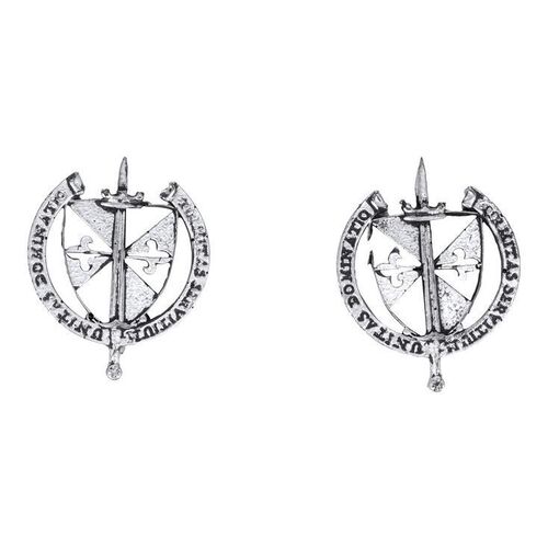 Lot # 81: JOHN WICK: CHAPTER 4 (2023): Pair of Marquis Bodyguard Myrmidons Pins