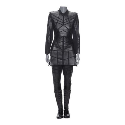 Lot # 93: JOHN WICK: CHAPTER 4 (2023): Akira's Fight Costume with Stunt Boots