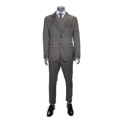 Lot # 102: JOHN WICK: CHAPTER 4 (2023): Chidi's Change 2 Slightly Distressed Grey Suit