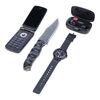 Lot # 115: JOHN WICK: CHAPTER 4 (2023): Tracker's Cell Phone, Earbuds, Knife, and Watch