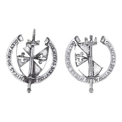 Lot # 118: JOHN WICK: CHAPTER 4 (2023): Pair of Marquis Bodyguard Myrmidons Pins