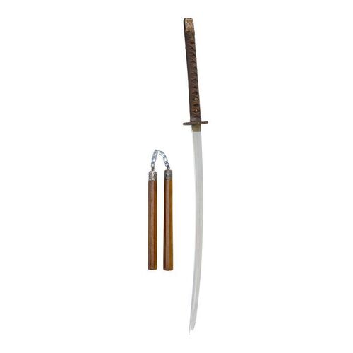 Lot # 124: JOHN WICK: CHAPTER 4 (2023): John Wick's Osaka Continental Katana and Nunchaku