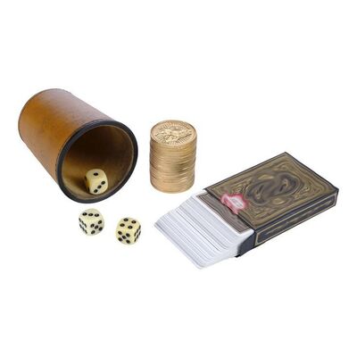 Lot # 134: JOHN WICK: CHAPTER 4 (2023): Killa Harkan's Sorted Playing Cards and High Table Gold Coin Roll