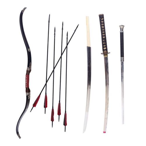 Lot # 142: JOHN WICK: CHAPTER 4 (2023): Main Character Weapons Lot with Caine's Tip-Off Metal Blade
