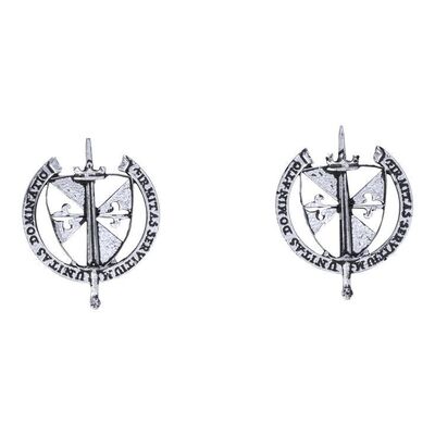 Lot # 146: JOHN WICK: CHAPTER 4 (2023): Pair of Marquis Bodyguard Myrmidons Pins