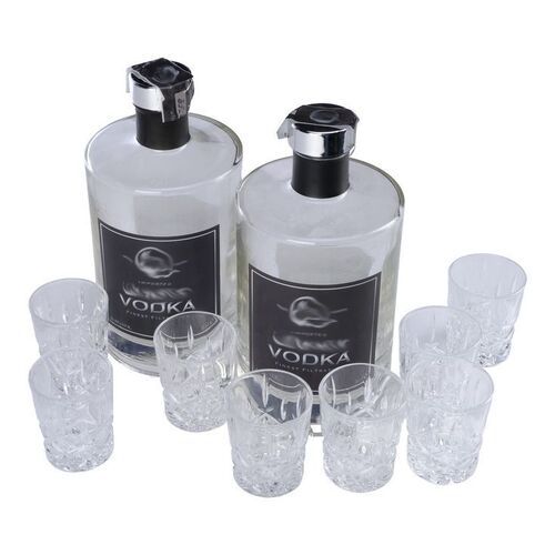 Lot # 149: JOHN WICK: CHAPTER 4 (2023): Ruska Roma Vodka Bottles and Shot Glasses