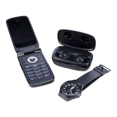 Lot # 156: JOHN WICK: CHAPTER 4 (2023): Tracker's Phone, Earbuds, and Watch