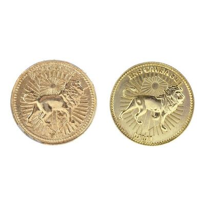 Lot # 173: JOHN WICK: CHAPTER 4 (2023): Pair of High Table Currency Coins