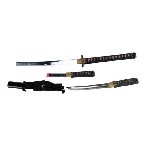 Lot # 179: JOHN WICK: CHAPTER 4 (2023): Koji Shimazu's Metal Half Katana, SFX Tanto, and Rubber Tanto with Sheath