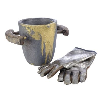 Lot # 203: JOHN WICK: CHAPTER 4 (2023): Ruska Roma Welding Gloves and Branding Pot