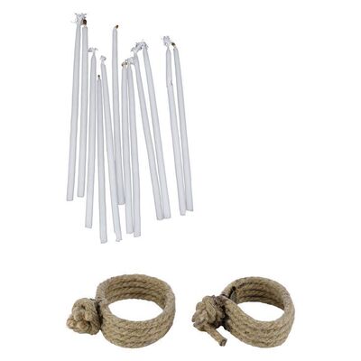 Lot # 207: JOHN WICK: CHAPTER 4 (2023): Set of John Wick's Taper Candles with Rope Handcuffs